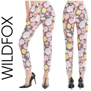 Wildfox Queen's Garden Knox Rose Jogger Pants NWT